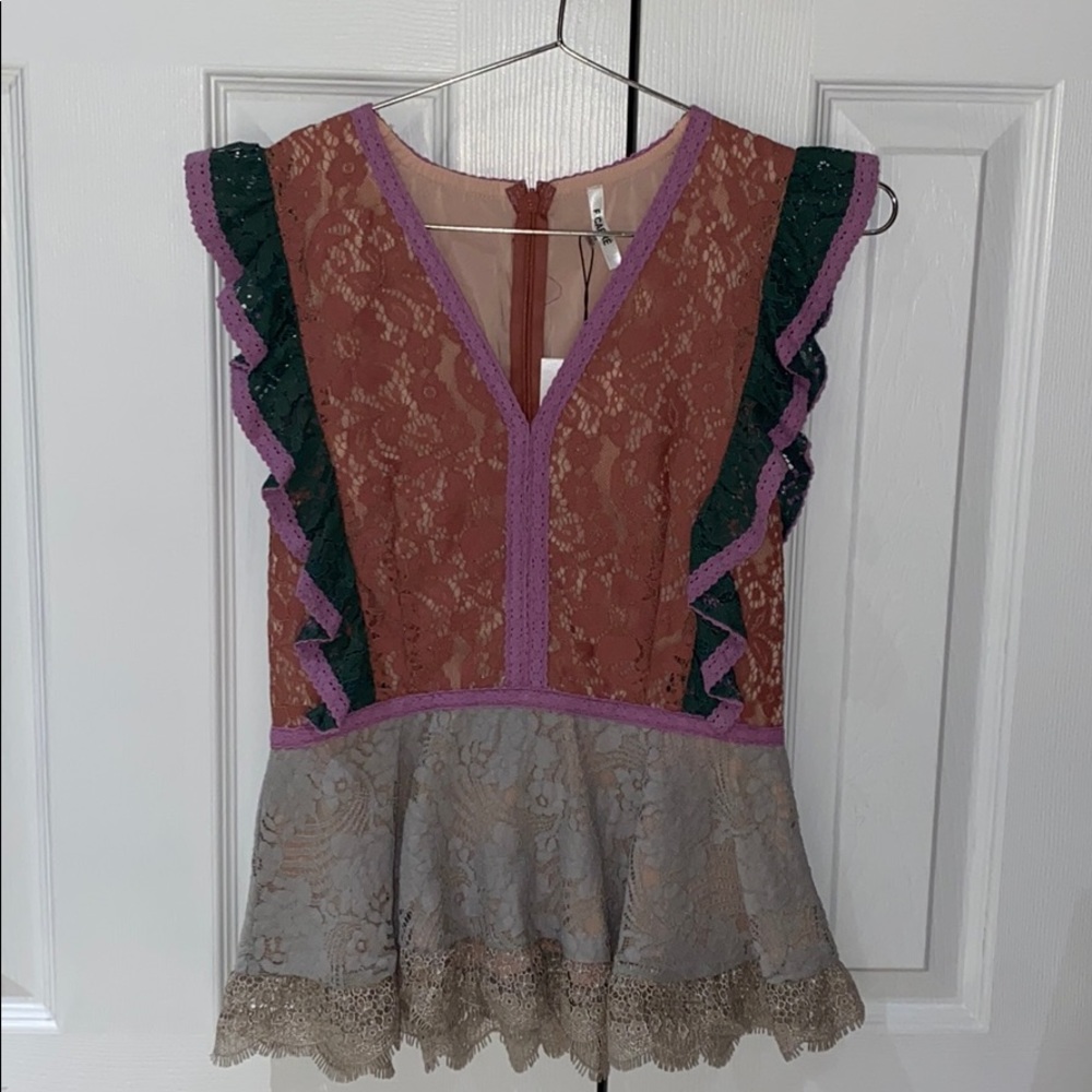 BRAND NEW!! Lace peplum top